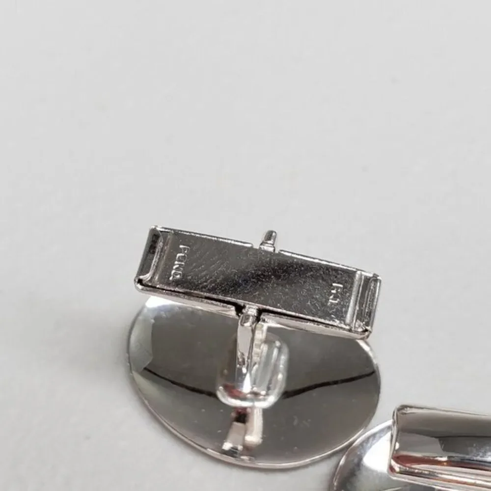 Cuff Links Monogram HG‎ H G Engraved Star Matte Str
